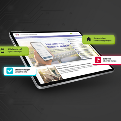 Tablett Webseite Serviceportal